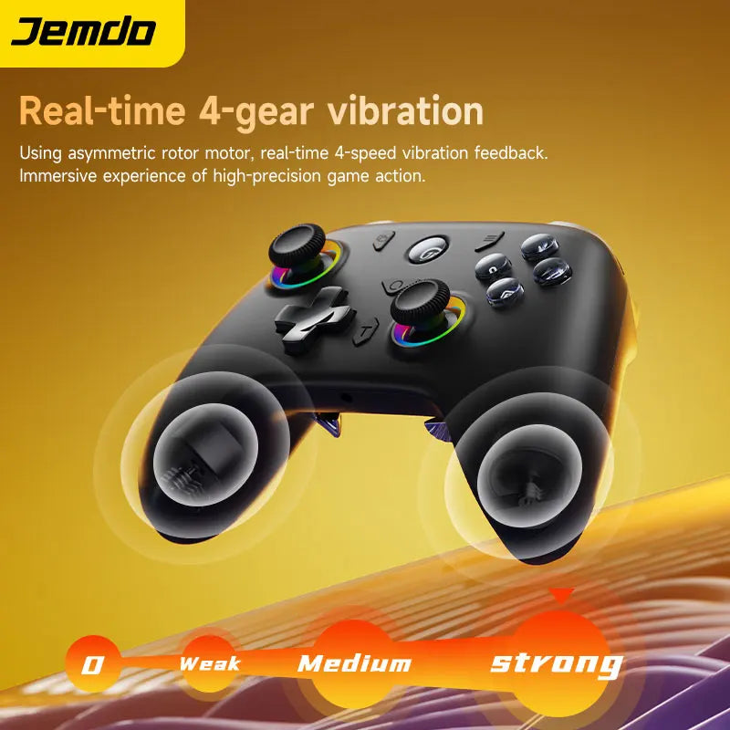 Jemdo Wireless Gamepad Controller for PS4 for PS3 Switch PC Vibration Motor Feature Compatible with All Platforms