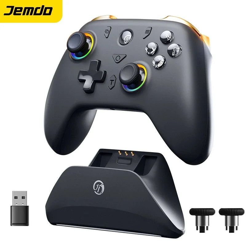 Jemdo Wireless Gamepad Controller for PS4 for PS3 Switch PC Vibration Motor Feature Compatible with All Platforms