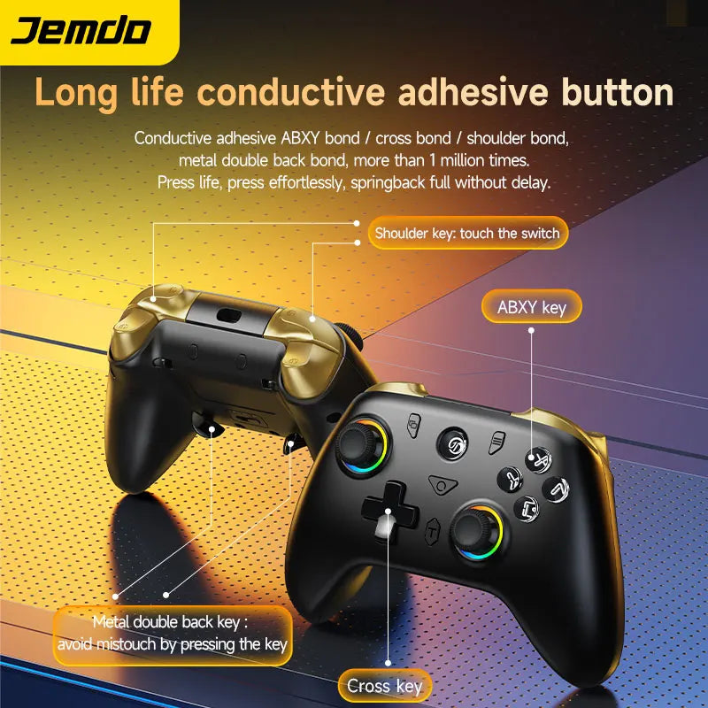 Jemdo Wireless Gamepad Controller for PS4 for PS3 Switch PC Vibration Motor Feature Compatible with All Platforms