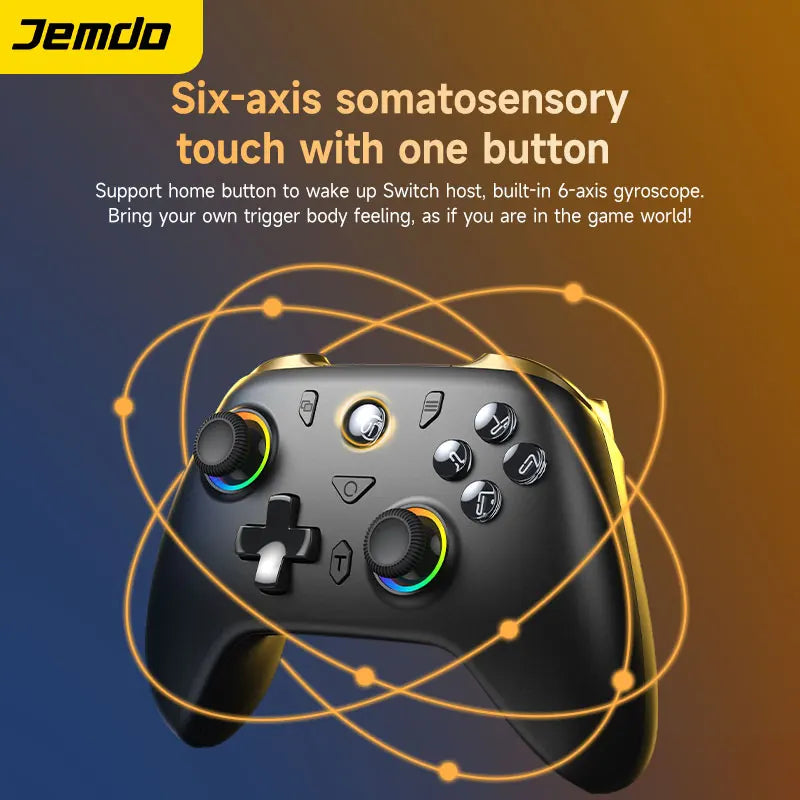 Jemdo Wireless Gamepad Controller for PS4 for PS3 Switch PC Vibration Motor Feature Compatible with All Platforms