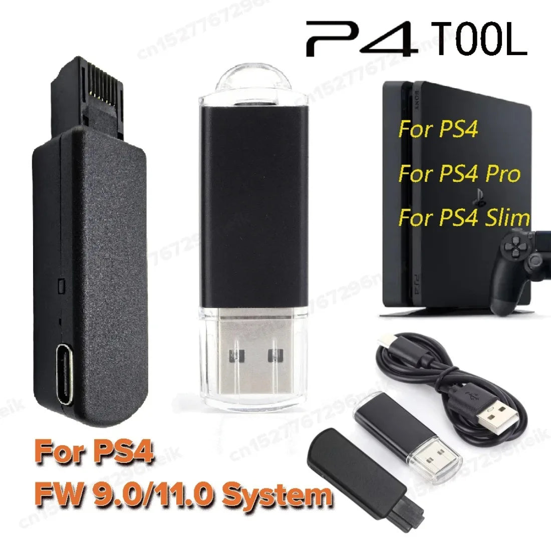 It Is Suitable for PS4/Pro/Slim Electronic Dog Latest Version 11.0/9.0 System Without Dismantling and Installing the Hack