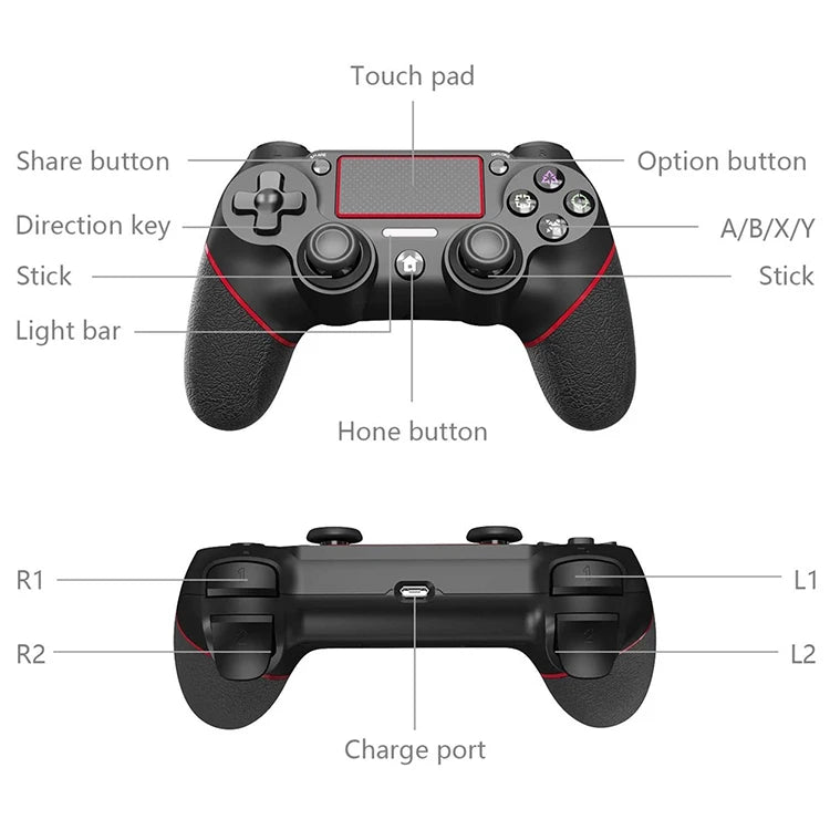 New Arcade Double Shock Wireless Gamepad for Ps4 Console for Ps3 Ps4 Controller Joysticks Game Controller