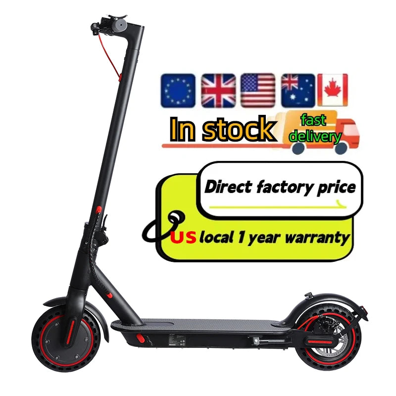 USA Warehouse Electric Scooter 350W 36V 10.4AH Portable Folding E-Scooter for Adults 8.5'' Tires 20MPH Max Speed 19 Miles Range