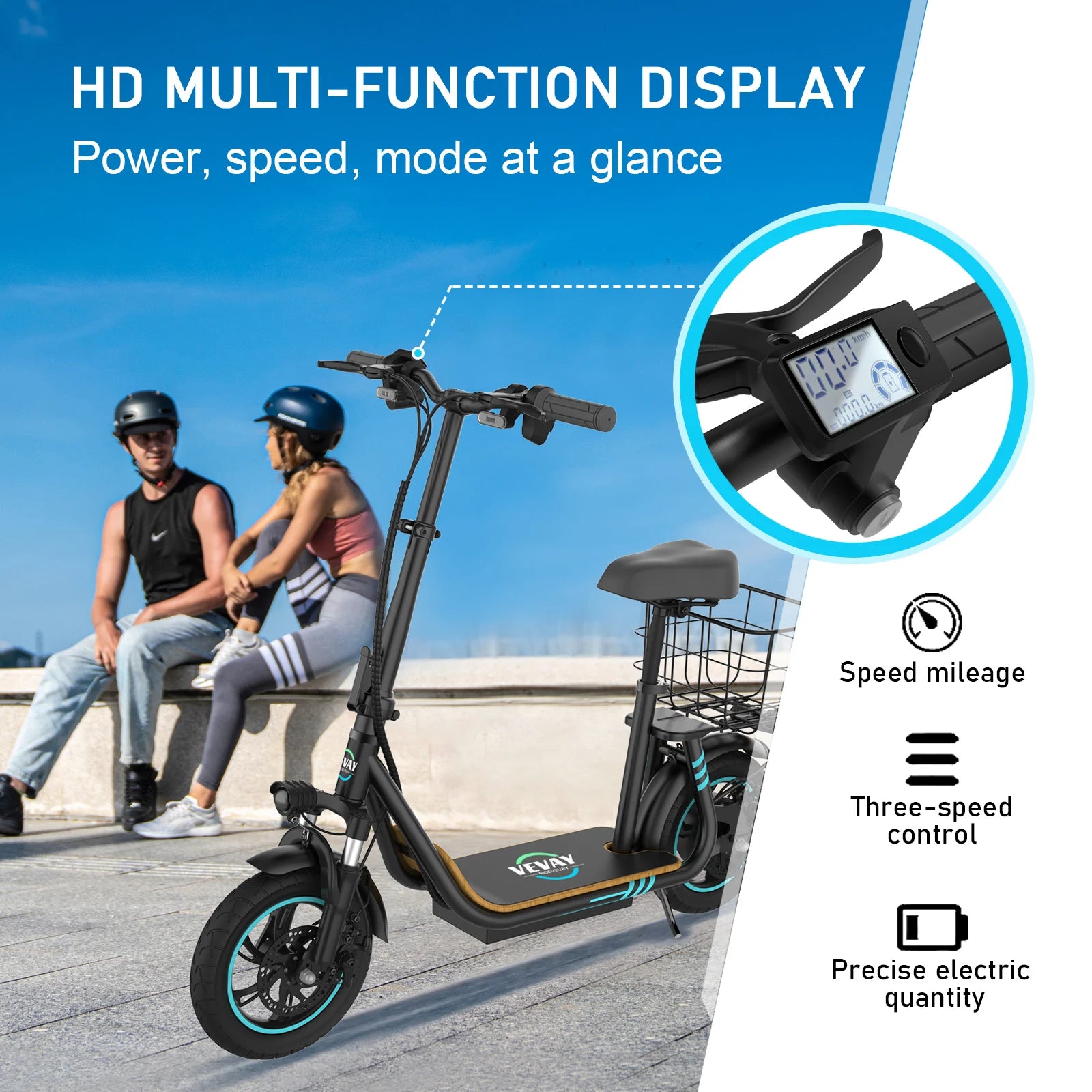 Powerful M1 48V 7.8/10.4Ah 500W 35km/h Aluminum Alloy Waterproof Foldable APP Adult Electric Scooter with Seat
