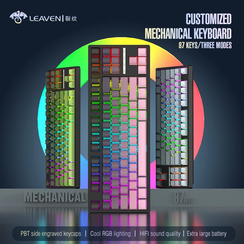 K88 Gamer Keyboard Full Key E-Sports Mechanical Keyboard for Computer & Laptop PBT Material Hot Swappable Gaming
