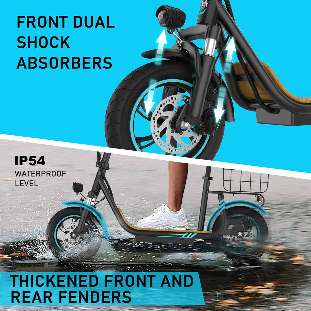 Powerful M1 48V 7.8/10.4Ah 500W 35km/h Aluminum Alloy Waterproof Foldable APP Adult Electric Scooter with Seat