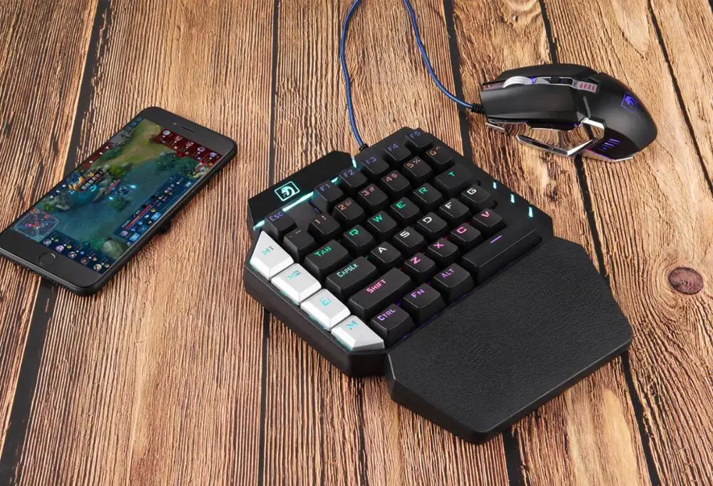 K109 One-Handed Machine Keypad Mobile Mechanical Gaming PlayerUnknown's Battlegrounds PUBG Keyboard for Mini Machine Keypad