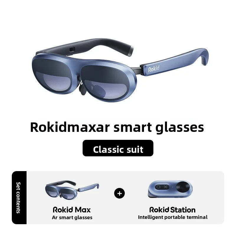 Rokid Max AR 3D Smart Glasses with Type-C Charging and Speaker - Virtual Reality Viewing Device for Phones, PS5, Xbox