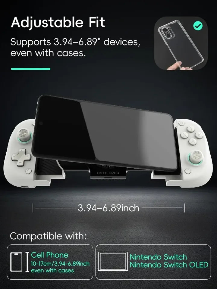 DATA FROG X3 Mobile Gamepad Android Phone Game Controller with Cloud Gaming for Xbox Game Pass STADIA XCloud Hall Effect Joy
