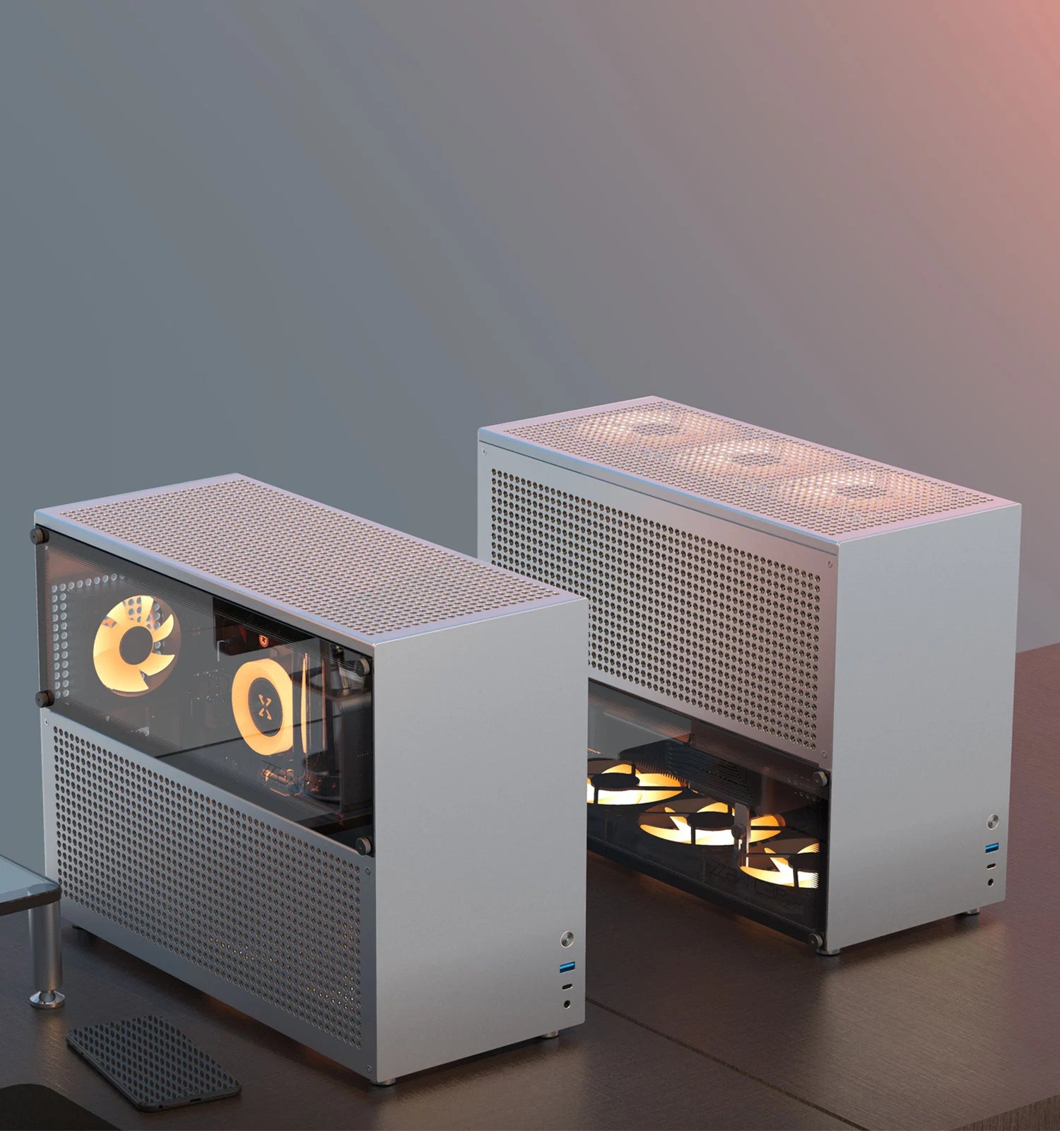 MATX Case ZZAW C3P Aluminum case Desktop Chassis Computer PC case with DIY Installation for Gaming and Home Office Use