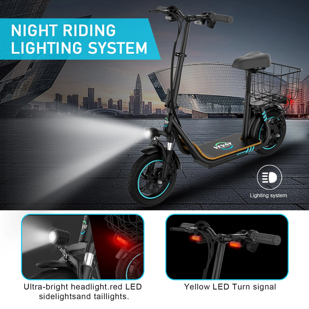 Powerful M1 48V 7.8/10.4Ah 500W 35km/h Aluminum Alloy Waterproof Foldable APP Adult Electric Scooter with Seat