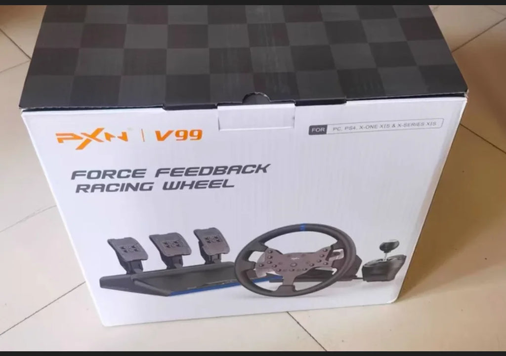 PXN-V99 Force Feedback Racing Game Steering Wheel Simulator Compatible With PC/PS4/xboxone/series Steering Wheel Games