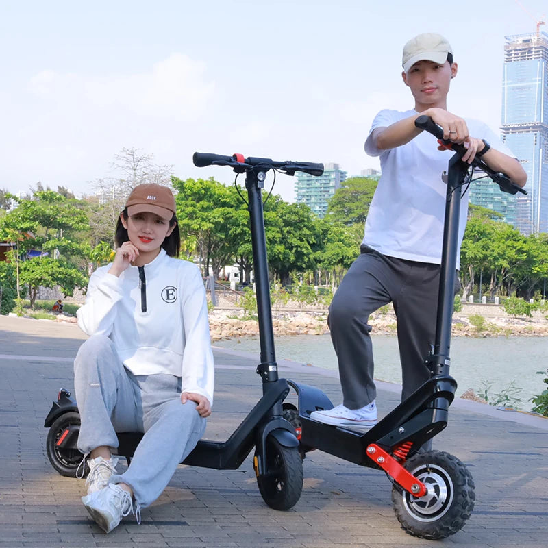 New 11 Inch 48V 100KM Long Range Dual Motor Offroad Electric Scooter Fast 120kg Load Capacity Puncture-proof Tire E Scooter