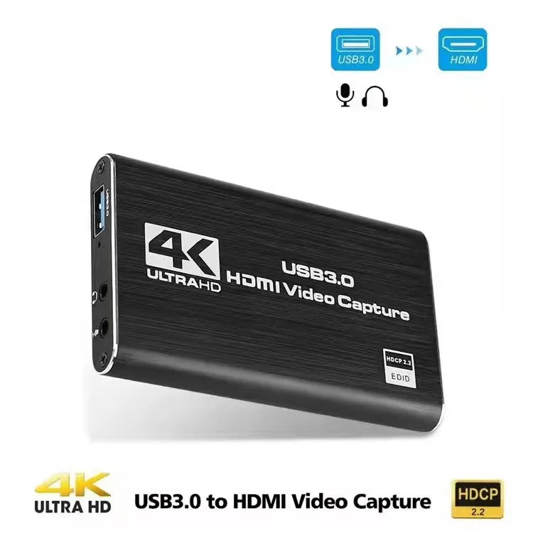 Hot 4K 60fps Game Capture Device Card Live Streaming HDMI to USB 3.0 HDMI Video Capture Card for Xbox PS4 Live Streaming Gaming