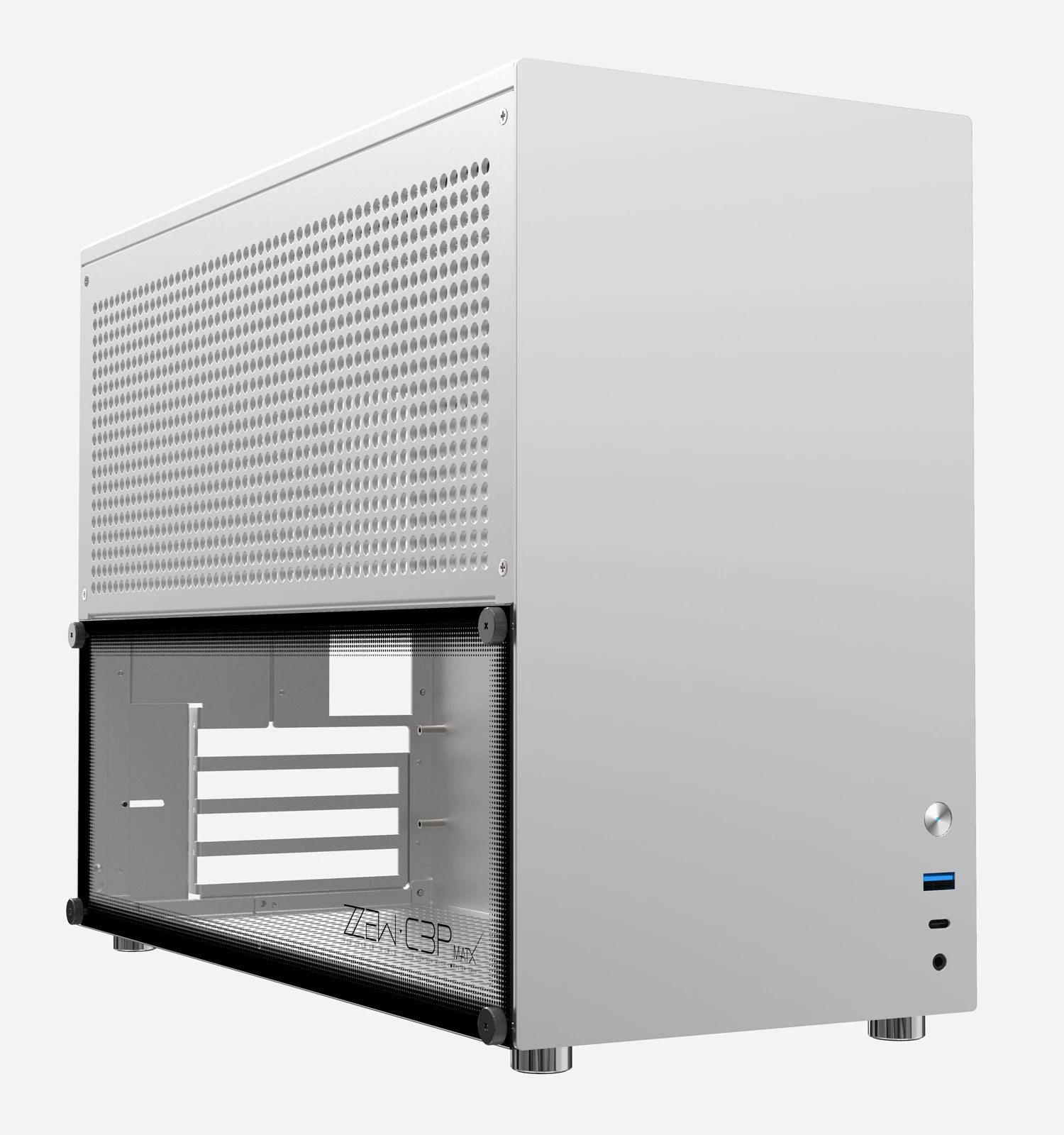 MATX Case ZZAW C3P Aluminum case Desktop Chassis Computer PC case with DIY Installation for Gaming and Home Office Use