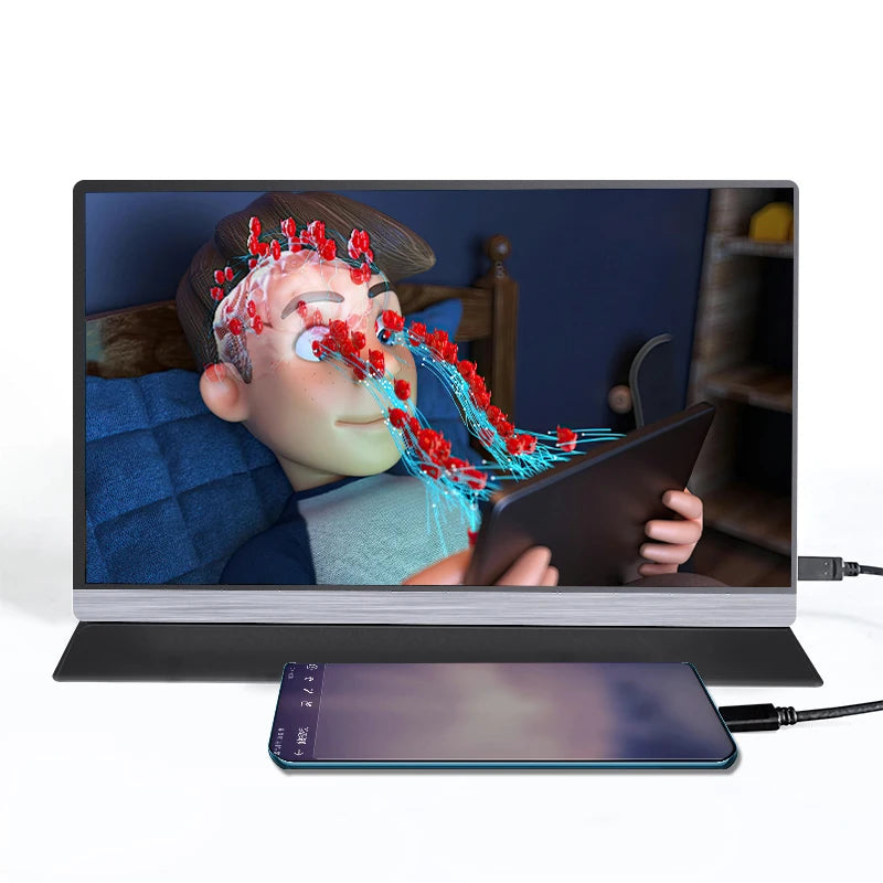 Aluminum 15.6 Inch Portable Monitor Mobile Phone Computer Game Console Extended Screen PS4/SWITCH/XBOXONE Lcd Monitor