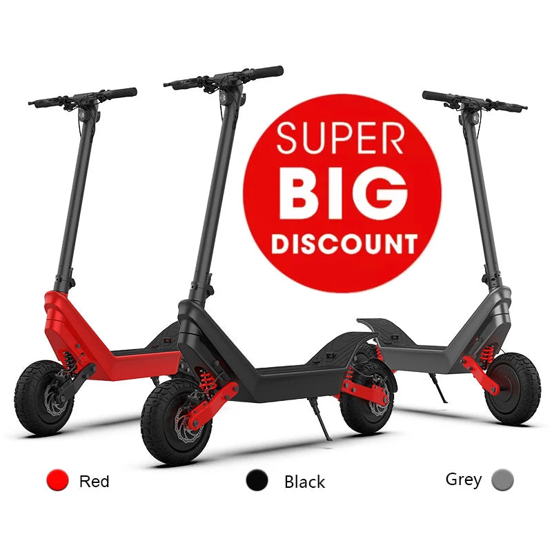 New 11 Inch 48V 100KM Long Range Dual Motor Offroad Electric Scooter Fast 120kg Load Capacity Puncture-proof Tire E Scooter