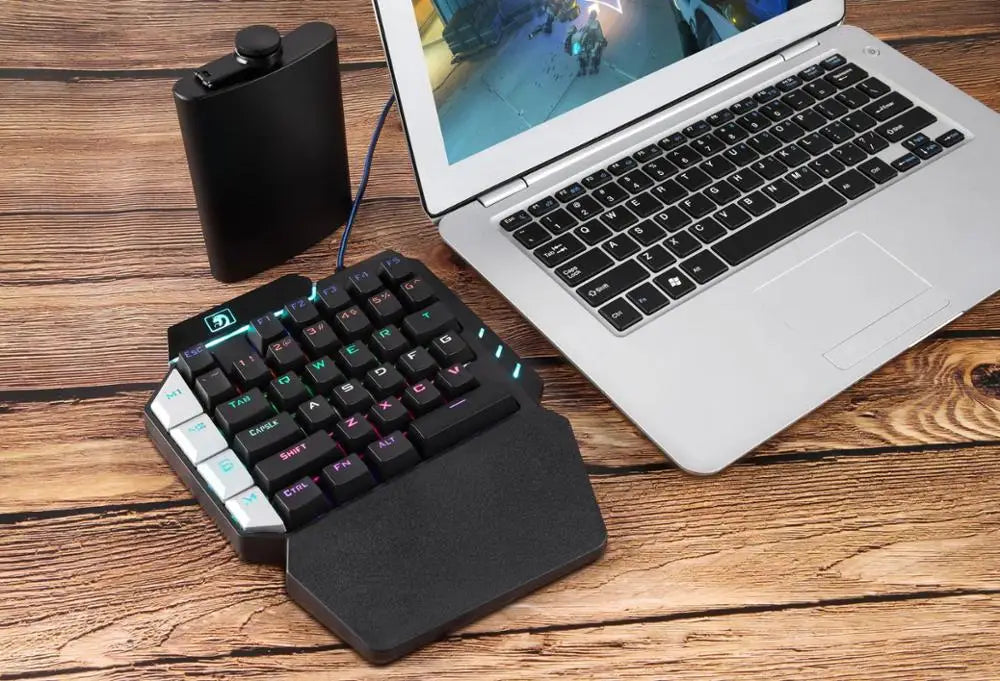 K109 One-Handed Machine Keypad Mobile Mechanical Gaming PlayerUnknown's Battlegrounds PUBG Keyboard for Mini Machine Keypad