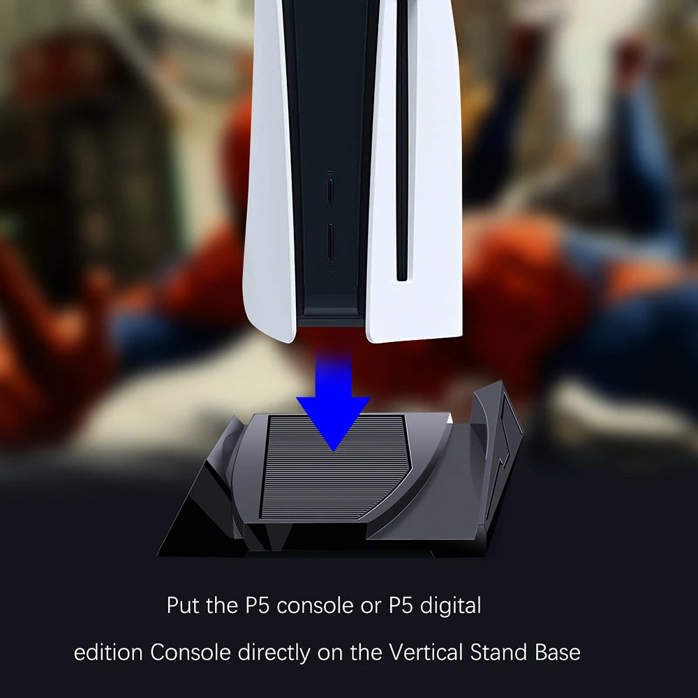 P5 Vertical Stand for Playstation 5 with Built-in Cooling Vents and Non-Slip Feet, Specially Designed for PS5  Console