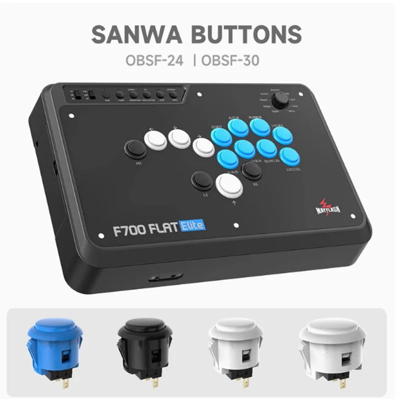 Mayflash F700Flat Elite Wireless Hitbox Arcade Joystick for PS5/Xbox/PC/Switch Mobile