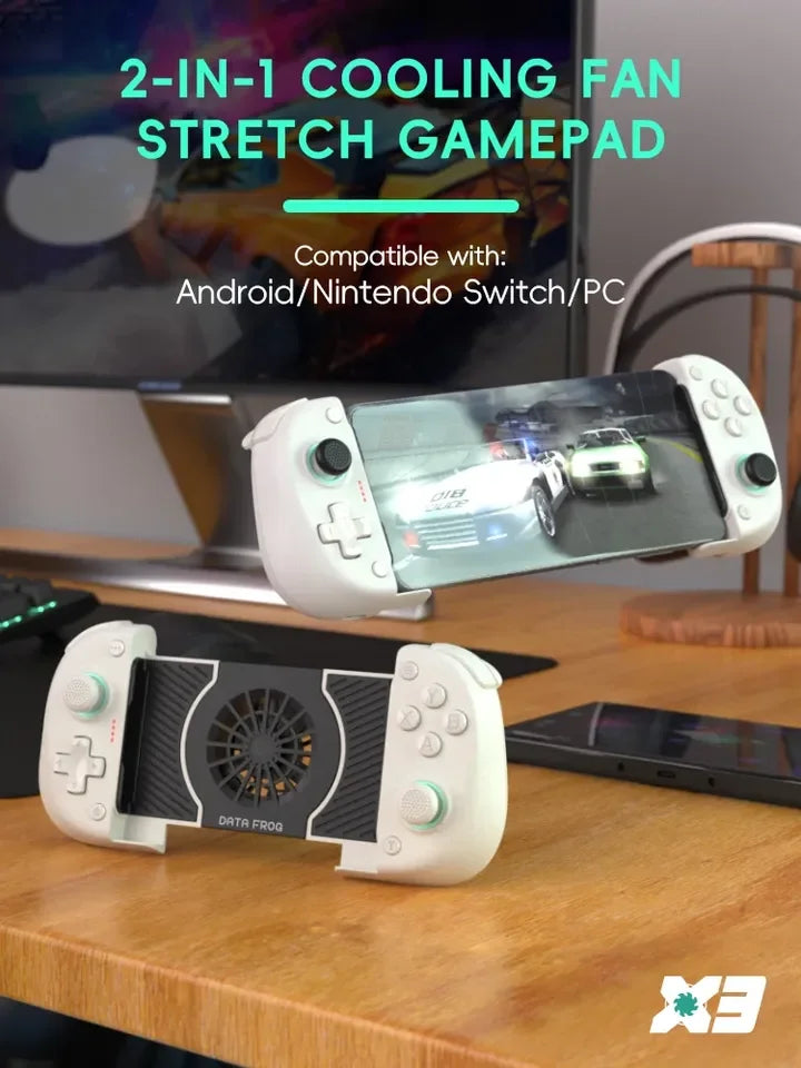 DATA FROG X3 Mobile Gamepad Android Phone Game Controller with Cloud Gaming for Xbox Game Pass STADIA XCloud Hall Effect Joy
