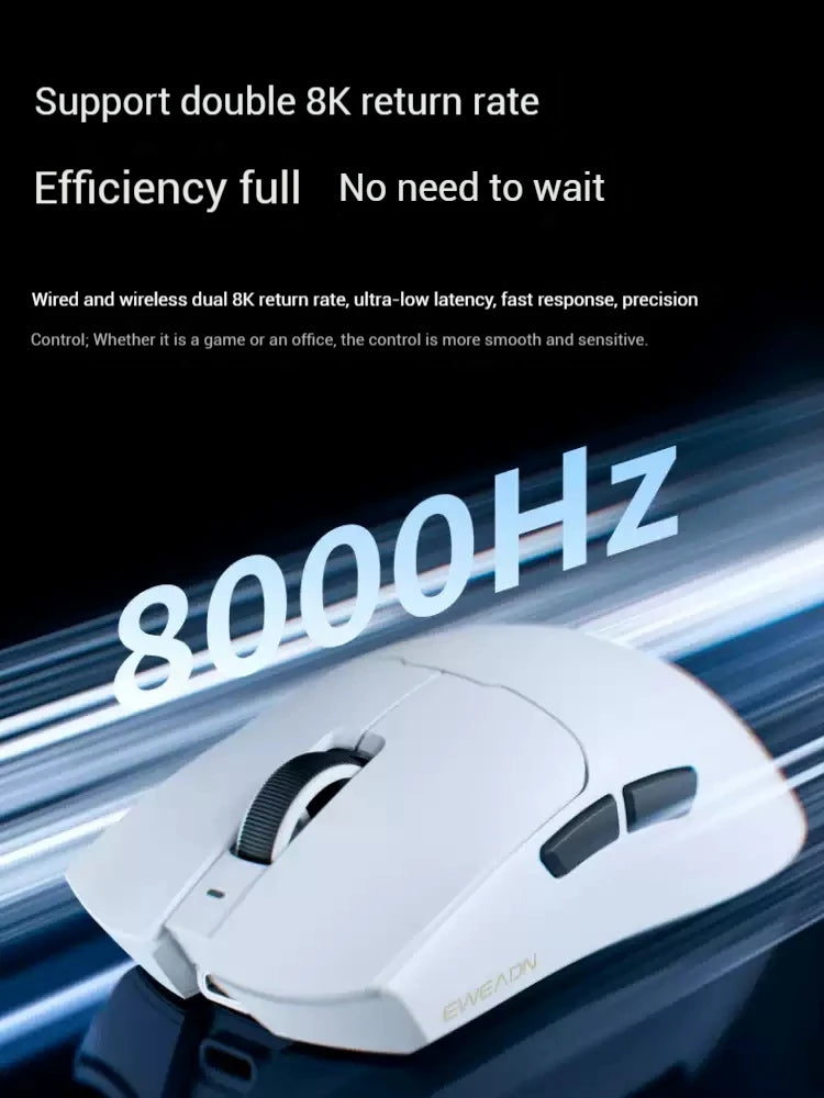 EWEADN S9 Ultra Lightweight Three-Mode Wireless Gaming & Office Mouse Ergonomics Designed for Right-Handed Users for E-Sports