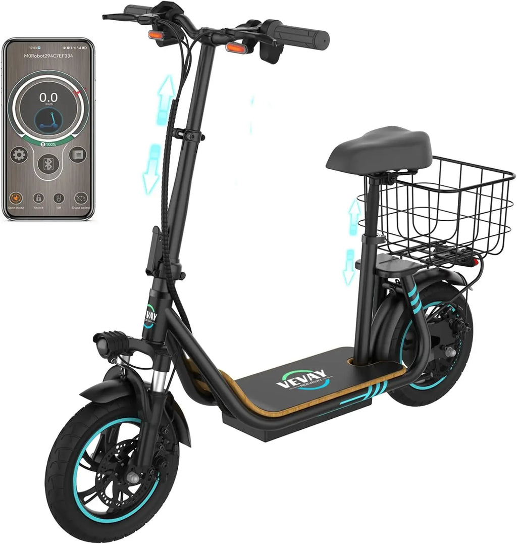 Powerful M1 48V 7.8/10.4Ah 500W 35km/h Aluminum Alloy Waterproof Foldable APP Adult Electric Scooter with Seat