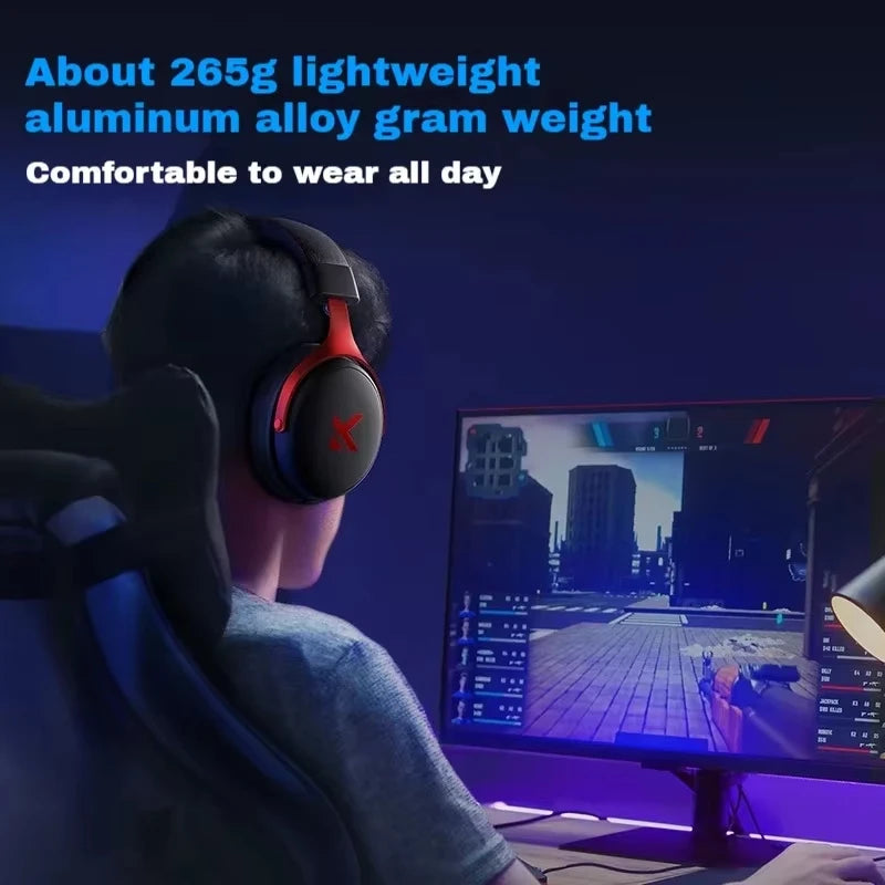 MCHOSE V9 Pro Dynamic Earphones 3-Mode Wireless Noise Reduction Mic Customized Head-mounted Gaming Music for PC Mobile Gaming