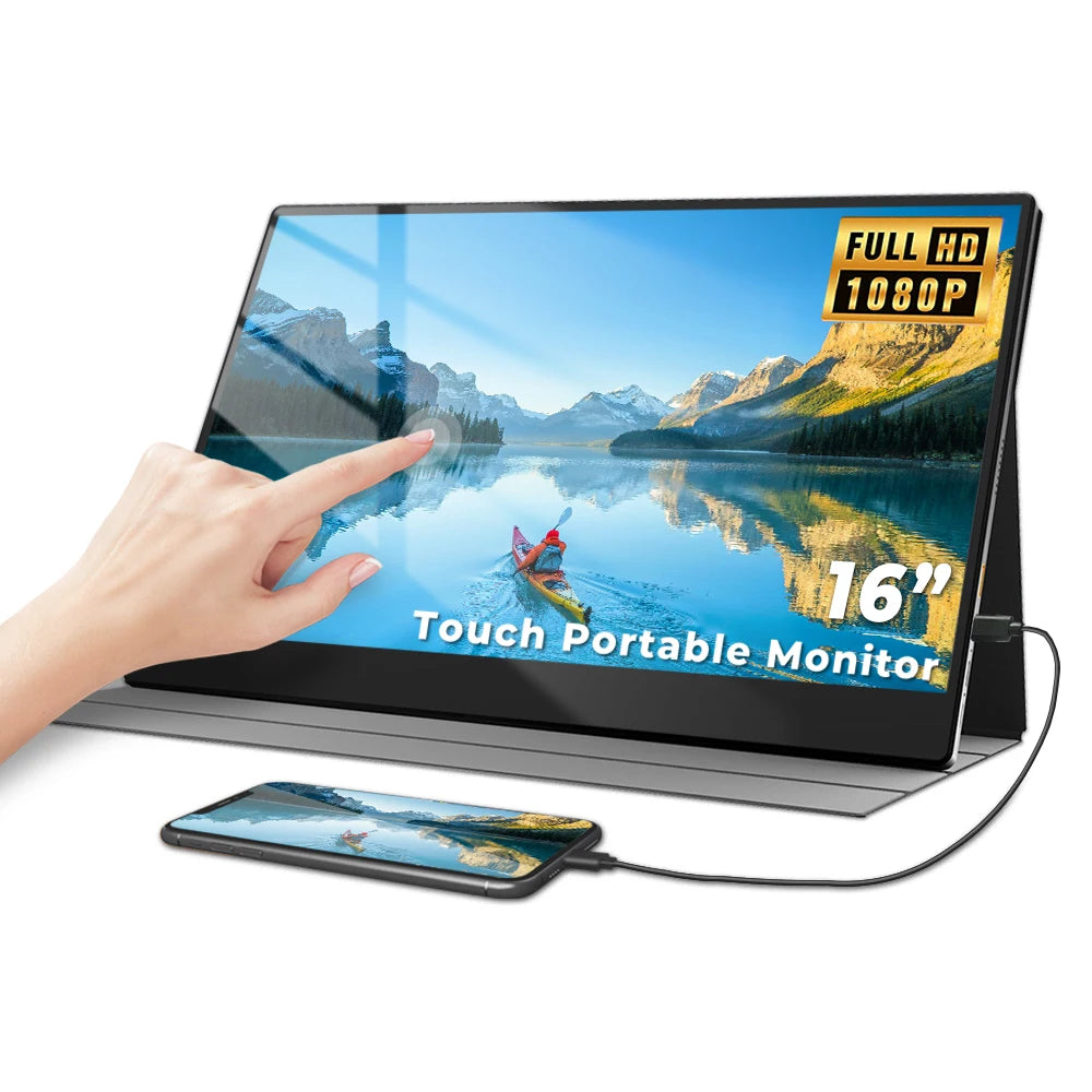 Sibolan Screen Compatible With Ps4 for Xbox Portable Multi Parameter Monitor Portable Multi Touch Gaming Monitor