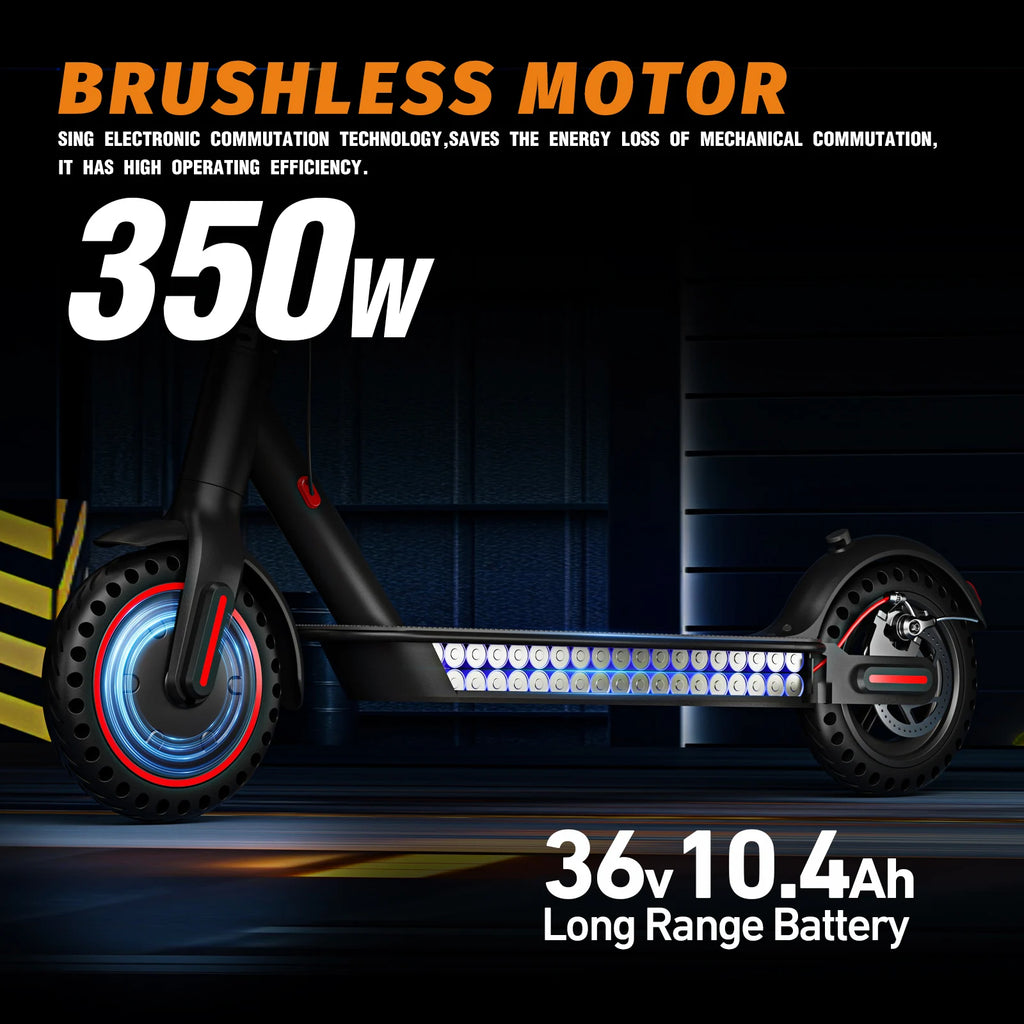 USA Warehouse Electric Scooter 350W 36V 10.4AH Portable Folding E-Scooter for Adults 8.5'' Tires 20MPH Max Speed 19 Miles Range