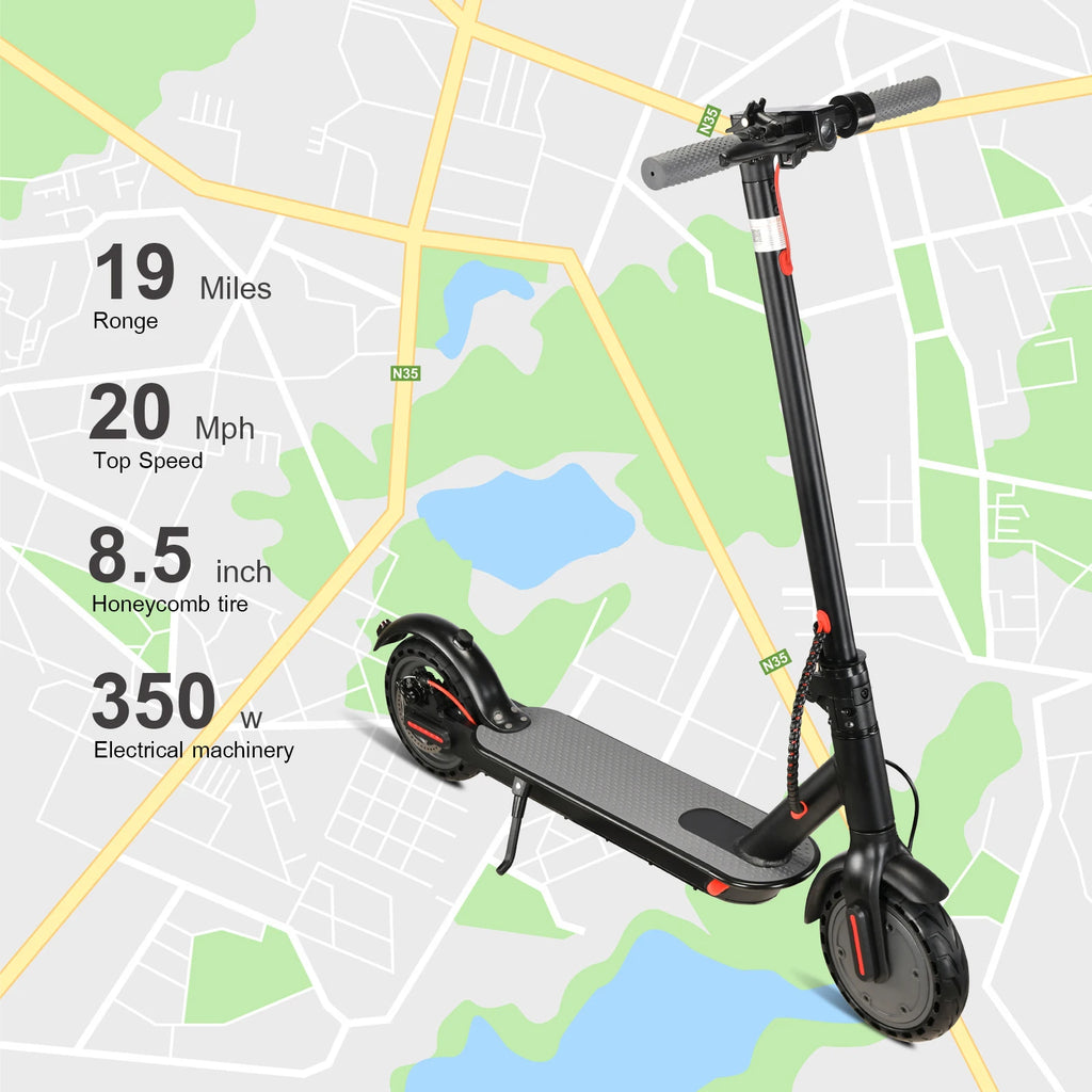 USA Warehouse Electric Scooter 350W 36V 10.4AH Portable Folding E-Scooter for Adults 8.5'' Tires 20MPH Max Speed 19 Miles Range