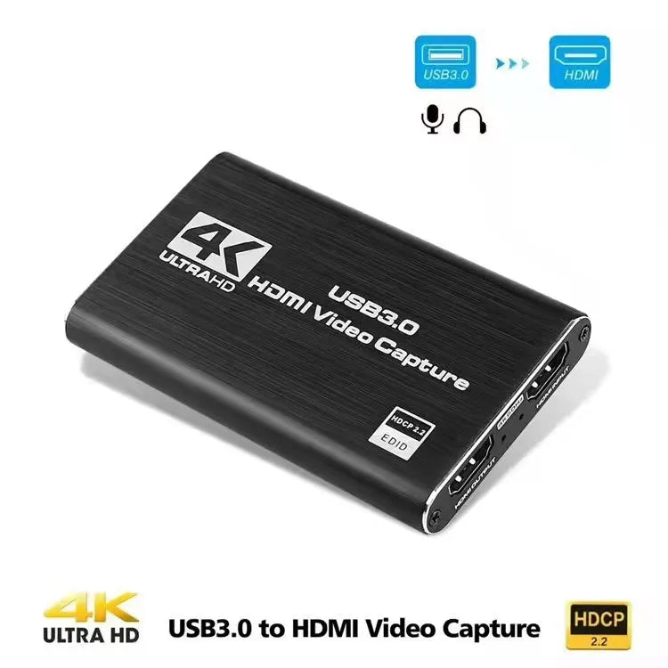 Hot 4K 60fps Game Capture Device Card Live Streaming HDMI to USB 3.0 HDMI Video Capture Card for Xbox PS4 Live Streaming Gaming