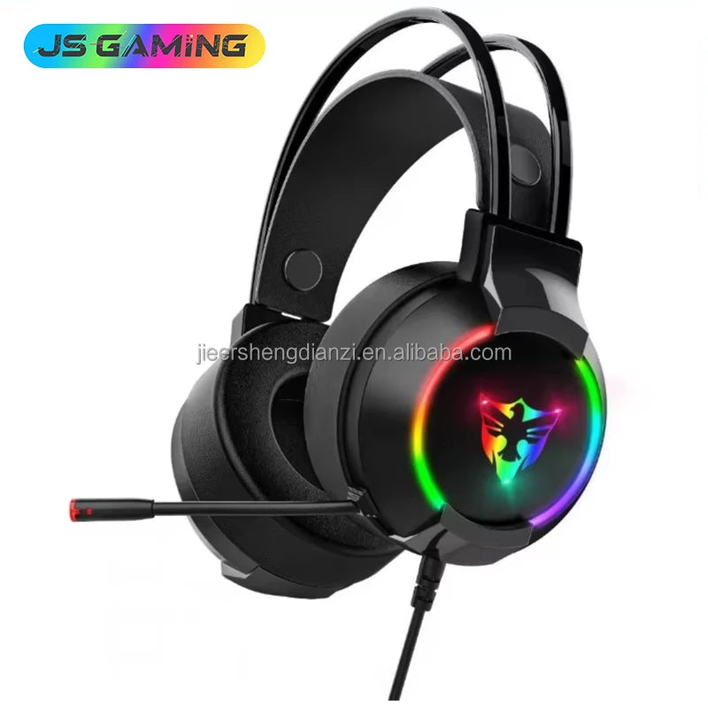JS-GAMING 2026 Game Headphones Headsets Bass Stereo Over-Head Earphone PC Laptop FPS GAMING Wired Headset for Computer PS4
