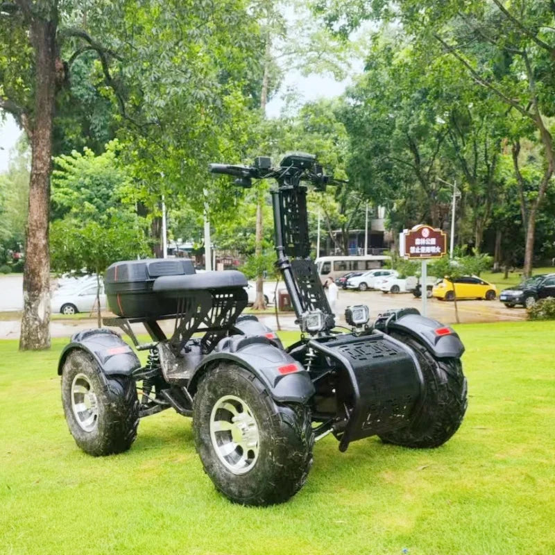 High Power 10000W Motor 50 M-p-h Folding All Terrain 60v 60ah Domestic Battery 4 Wheel 4x4 Off Road Electric Scooter