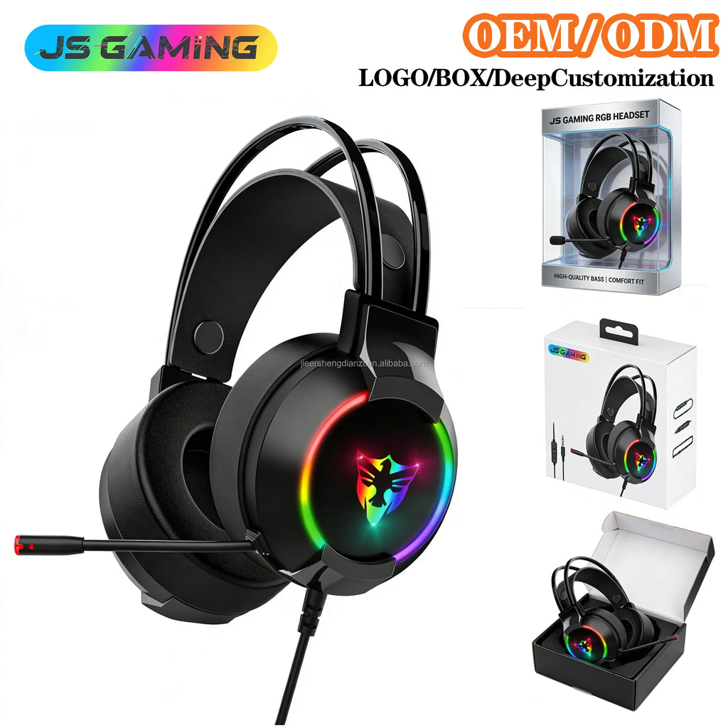 JS-GAMING 2026 Game Headphones Headsets Bass Stereo Over-Head Earphone PC Laptop FPS GAMING Wired Headset for Computer PS4