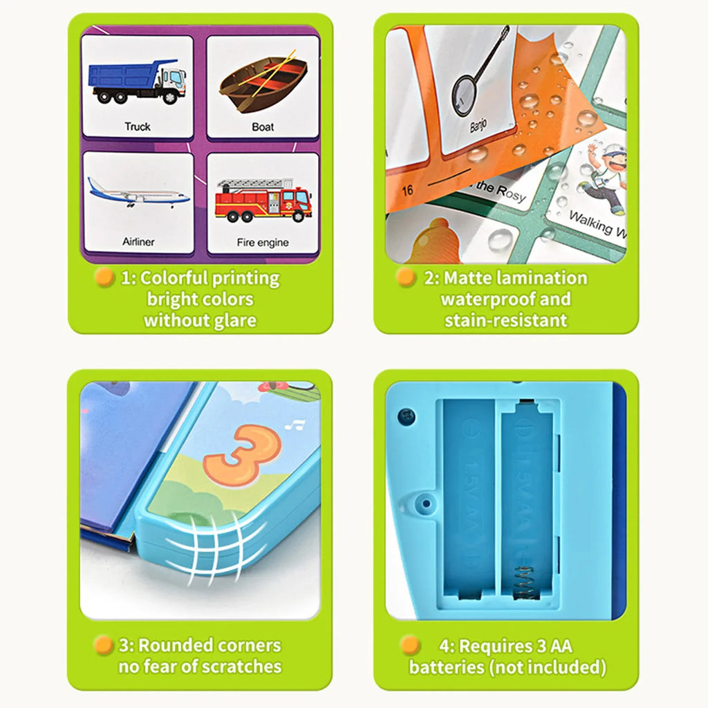 Children Electronic Book English Educational Sound Reading Machine Smart Electronic Books Story for Kids Students Children Gifts