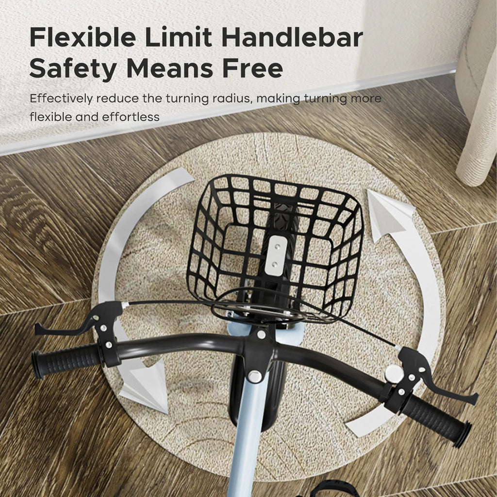 14" Kids Bike with Training Reels & Basket Children Bikes Gift for Boys and Girls Age 3-5 Toddler Bike with Dual Brakes for Begi