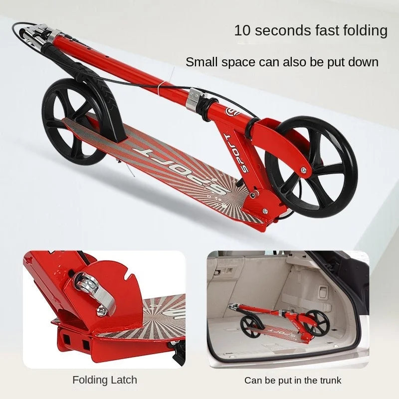 Two Wheel Scooter Strolling Youth And Children For Mobility Large Wheel Folding Scooter Kickboard Children's Skateboards Scooter