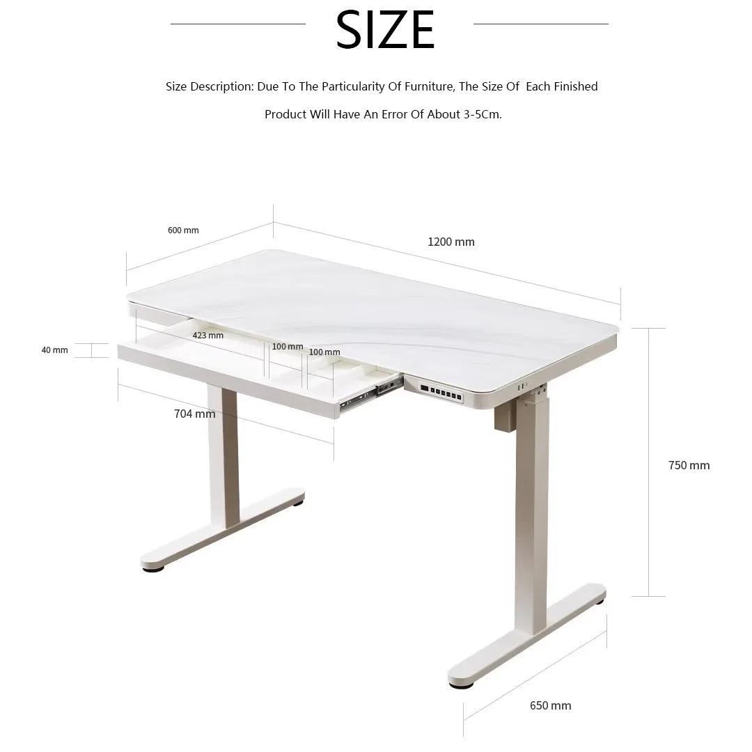Electric Lifting Table Home Workbench Computer Desk Desk Study Table Office Desk Tempered Glass Gaming Table