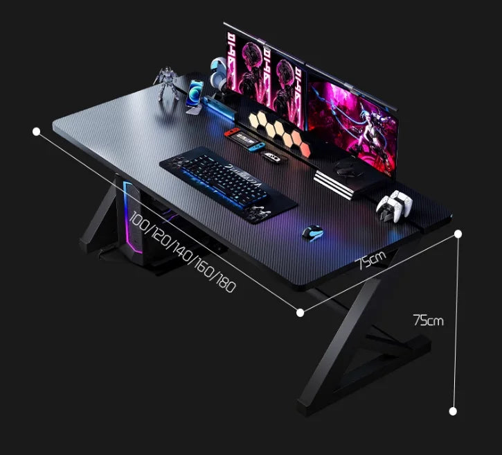 Gaming Desk , New Design Modern Black RGB Gaming Desk ,For Home Office Custom Computer Table Custom Game Table, Work Desk