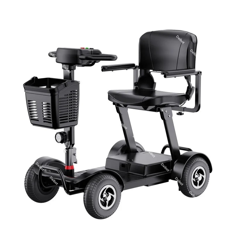 Family Elderly 4 Wheel Electric Mobility Scooter Foldable Handicapped Pre-Assembled With Saeat Handrail Adult Electric Scooters