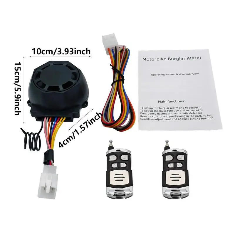 Scooter Alarm Anti Theft Alarm Systems With Remote Control Vehicle Alert Device Waterproof Security Alarm System Motorcycle
