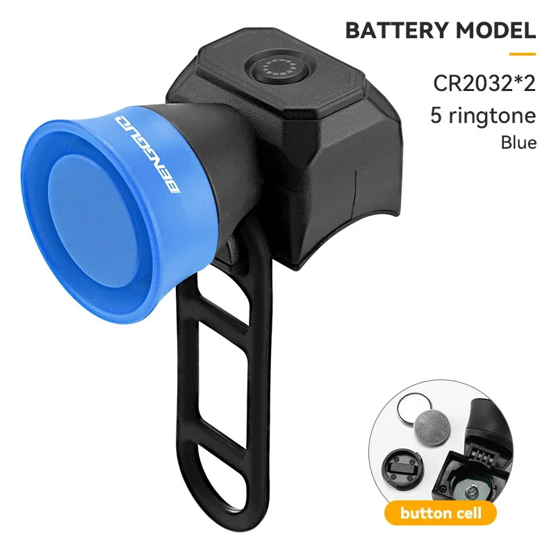 Bicycle Horn Mountain Bike Mini USB Charging Waterproof Electronic Bike Bell Riding Equipment Children's Scooter Accessories