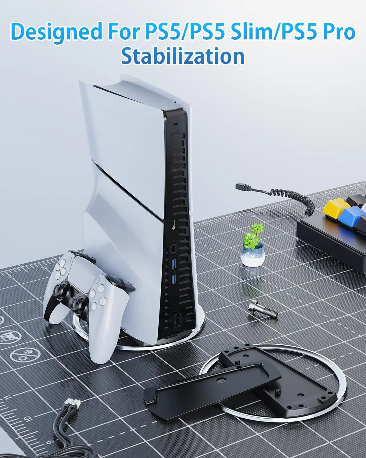 2025 New Vertical Stand for PS5 Consoles Playstation 5 Slim Base Accessories for PS5 Pro Console Disc and Digital