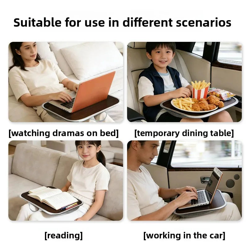 Multifunctional Portable Small Table Board Lap Computer Desk Tablet Computer Bed Desk with Handle Free Stopper Lap Desk Gaming