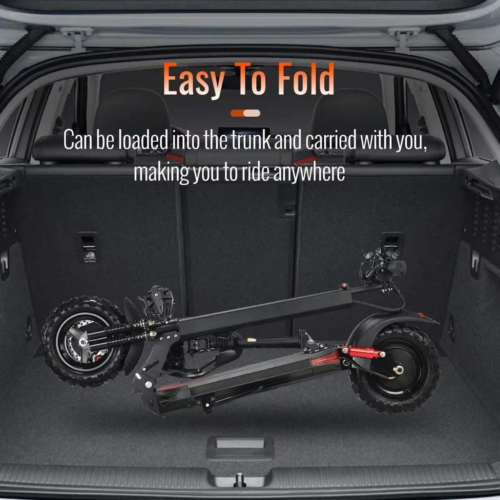 1200W Powerful Electric Scooter 48V 21Ah 31Mph 31-37Miles Range 11'' Tires Dual Shock Absorbing Folding EScooter for Adults