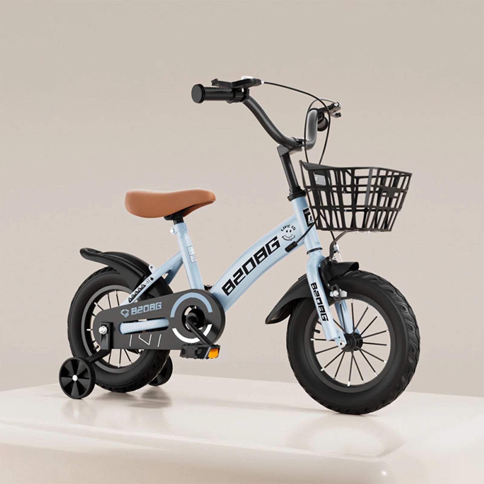 14" Kids Bike with Training Reels & Basket Children Bikes Gift for Boys and Girls Age 3-5 Toddler Bike with Dual Brakes for Begi