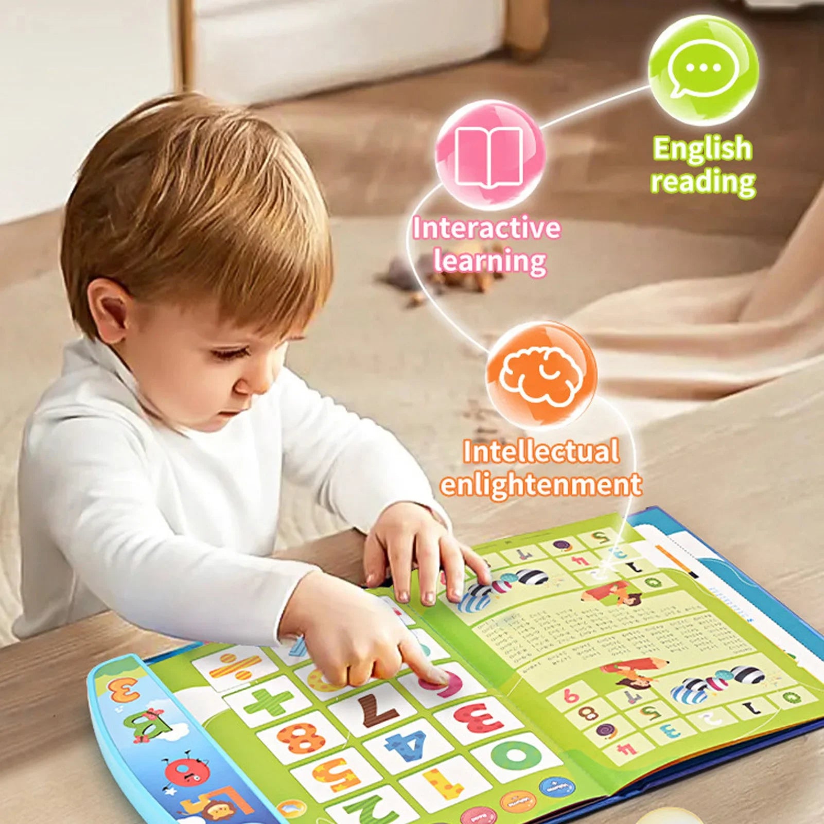 Children Electronic Book English Educational Sound Reading Machine Smart Electronic Books Story for Kids Students Children Gifts