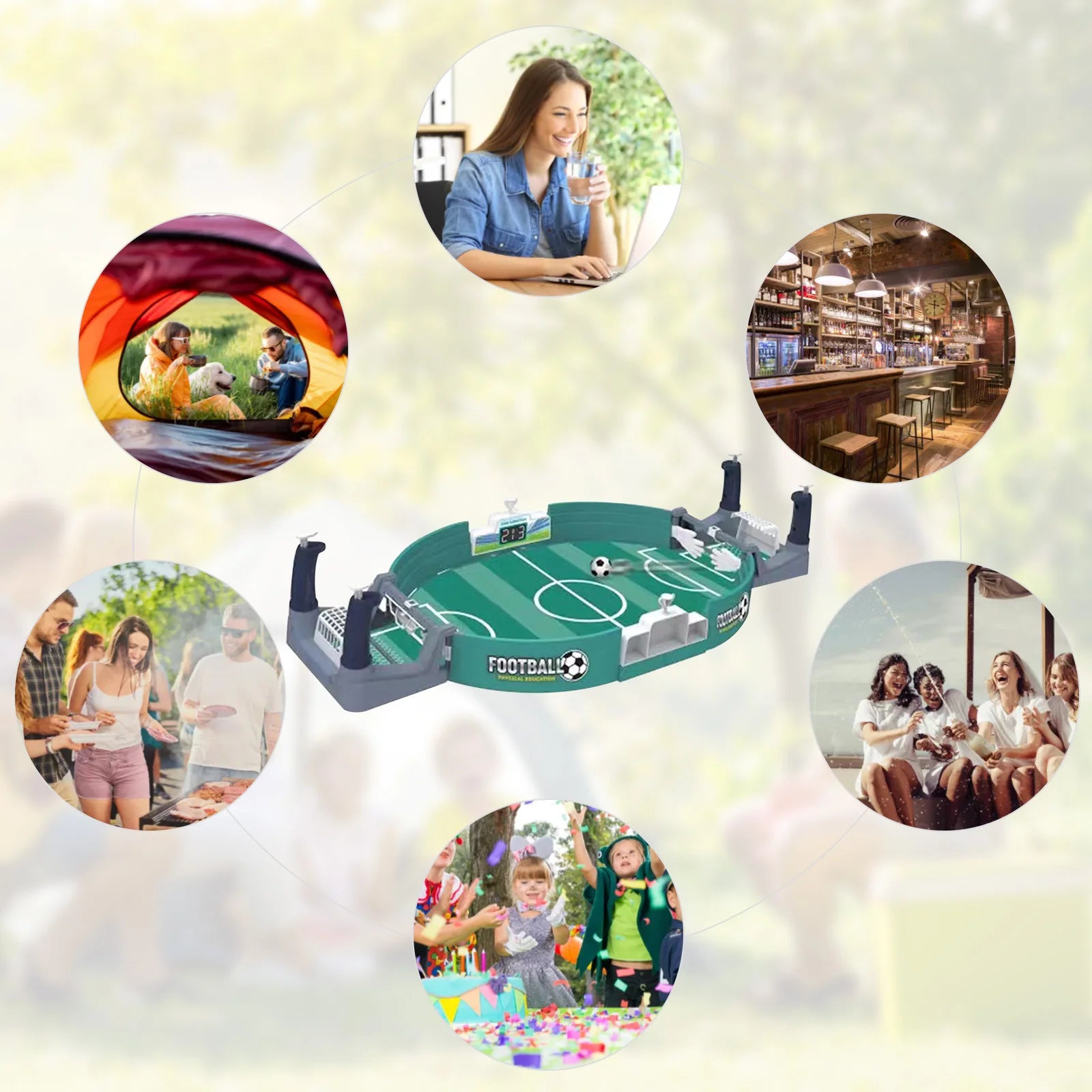 Interactive Table Soccer Game Table Soccer Double Battle Table Interactive Puzzle Board Game Two-Person Football Game Kids Gift