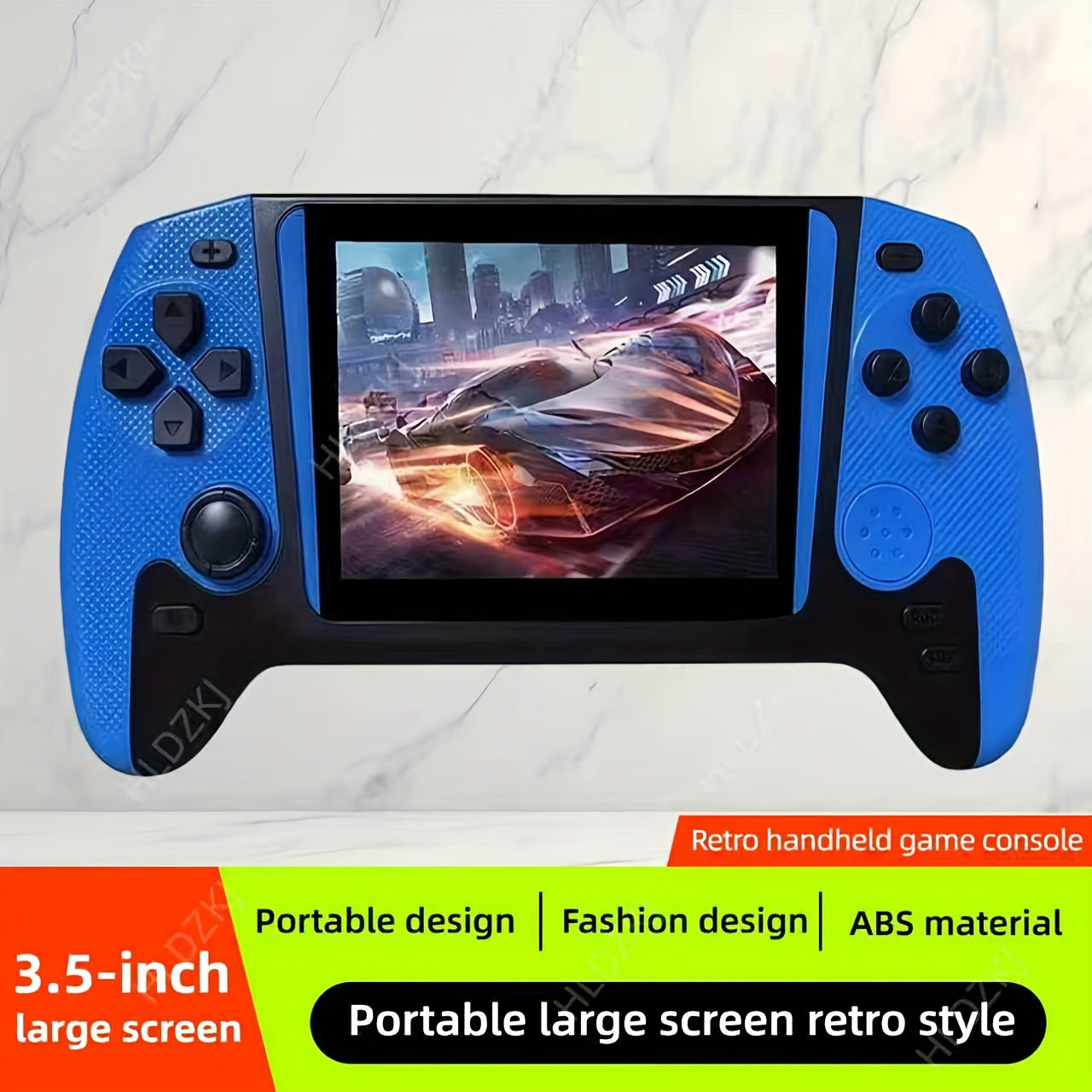 Retro Gaming Console with 8.89cm Large Screen - Portable Handheld Game System, USB-Powered Retro Gaming Device with Lithium-Polymer Battery, Compatible with TV/Mirror, for Nostalgic Gaming, Home/Office/Travel - Red/White Vint